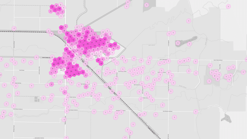 CostQuest’s BroadbandFabric data that shows Fabric Broadband Serviceable Location counts in high-density and low-density areas.