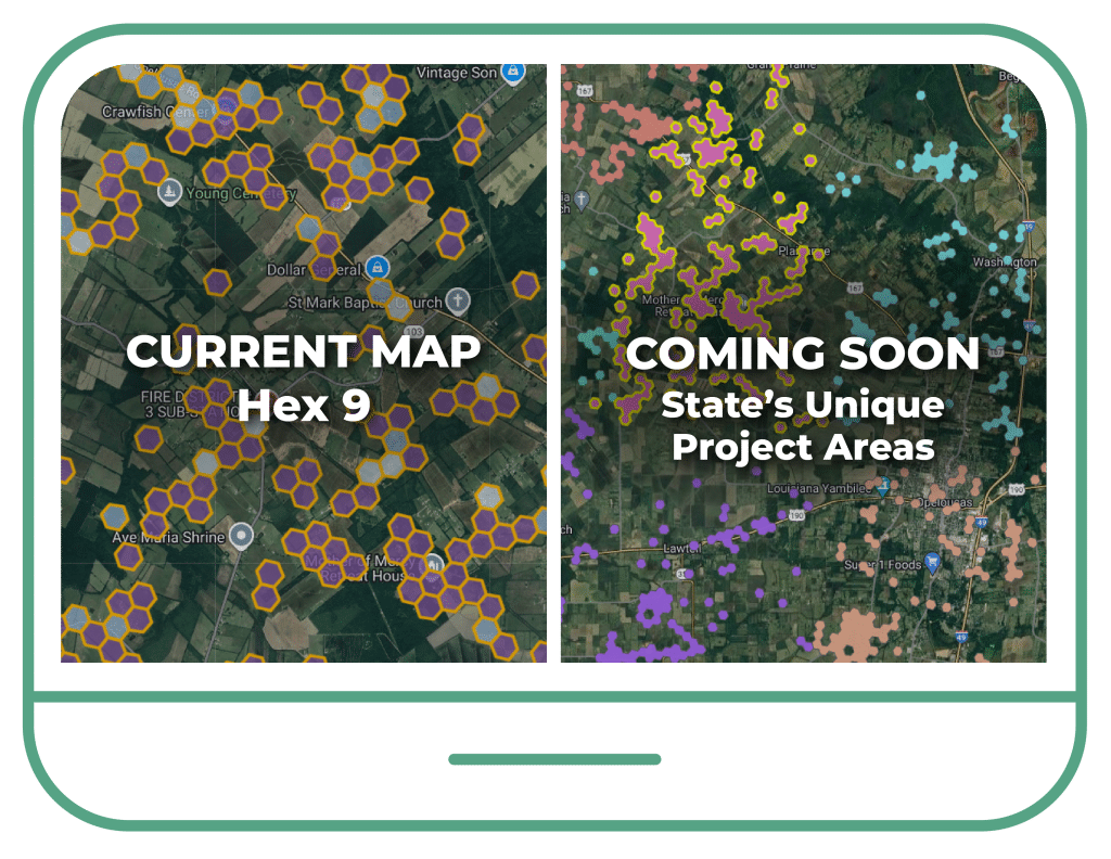 Before and After Broadband Service Location Fabric Maps