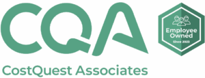 CostQuest Associates Logo with Employee Owned Badge