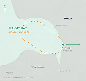 Map of Argosy Cruise route.