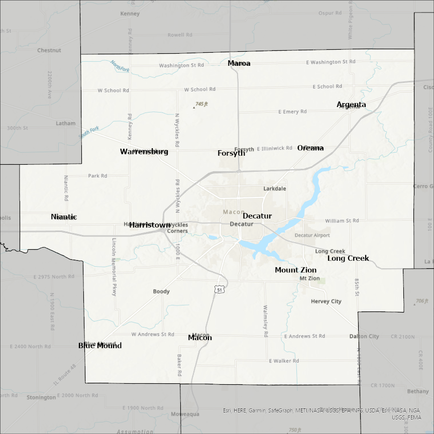 Macon County Il Gis Map Macon County Il Gis Data - Costquest Associates