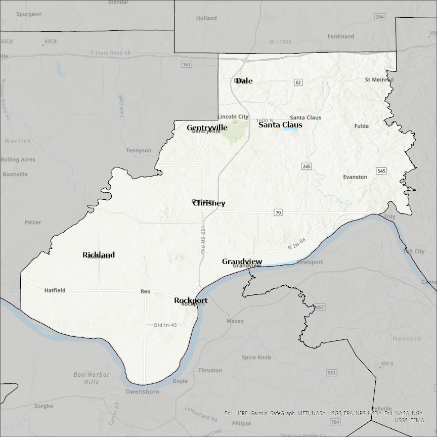 Spencer County Indiana Gis Map Spencer County In Gis Data - Costquest Associates