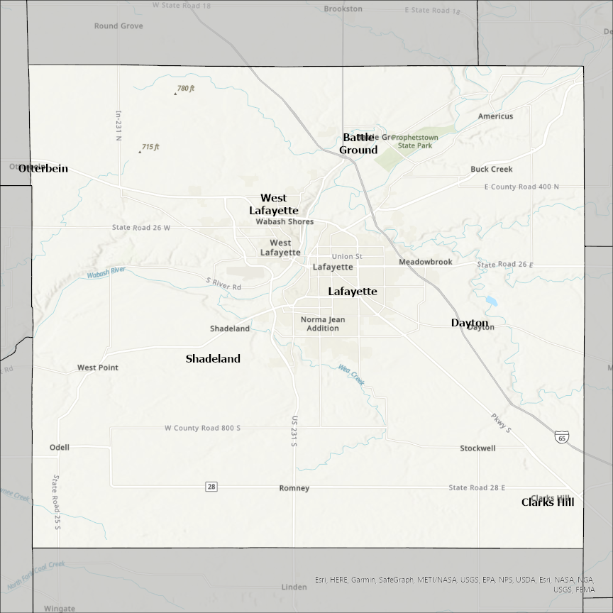 Tippecanoe County Indiana Gis Tippecanoe County In Gis Data - Costquest Associates