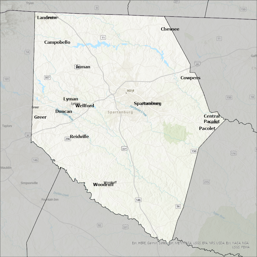 Spartanburg County Sc Gis Spartanburg County Sc Gis Data - Costquest Associates